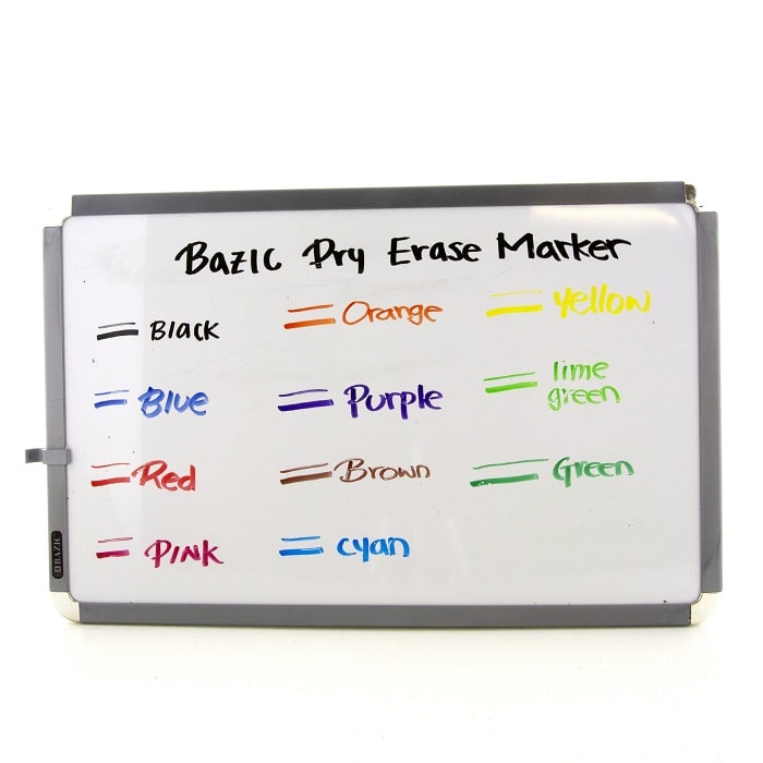 Bright Color Chisel Tip Dry-Erase Markers (12/Pack)
